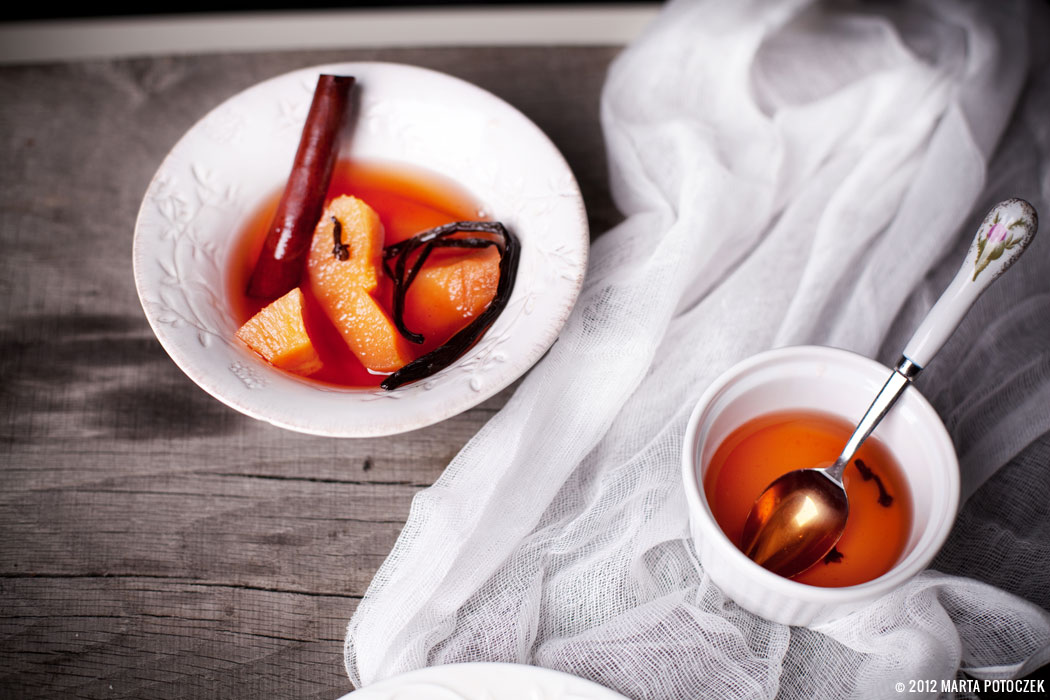 quince poached with spices