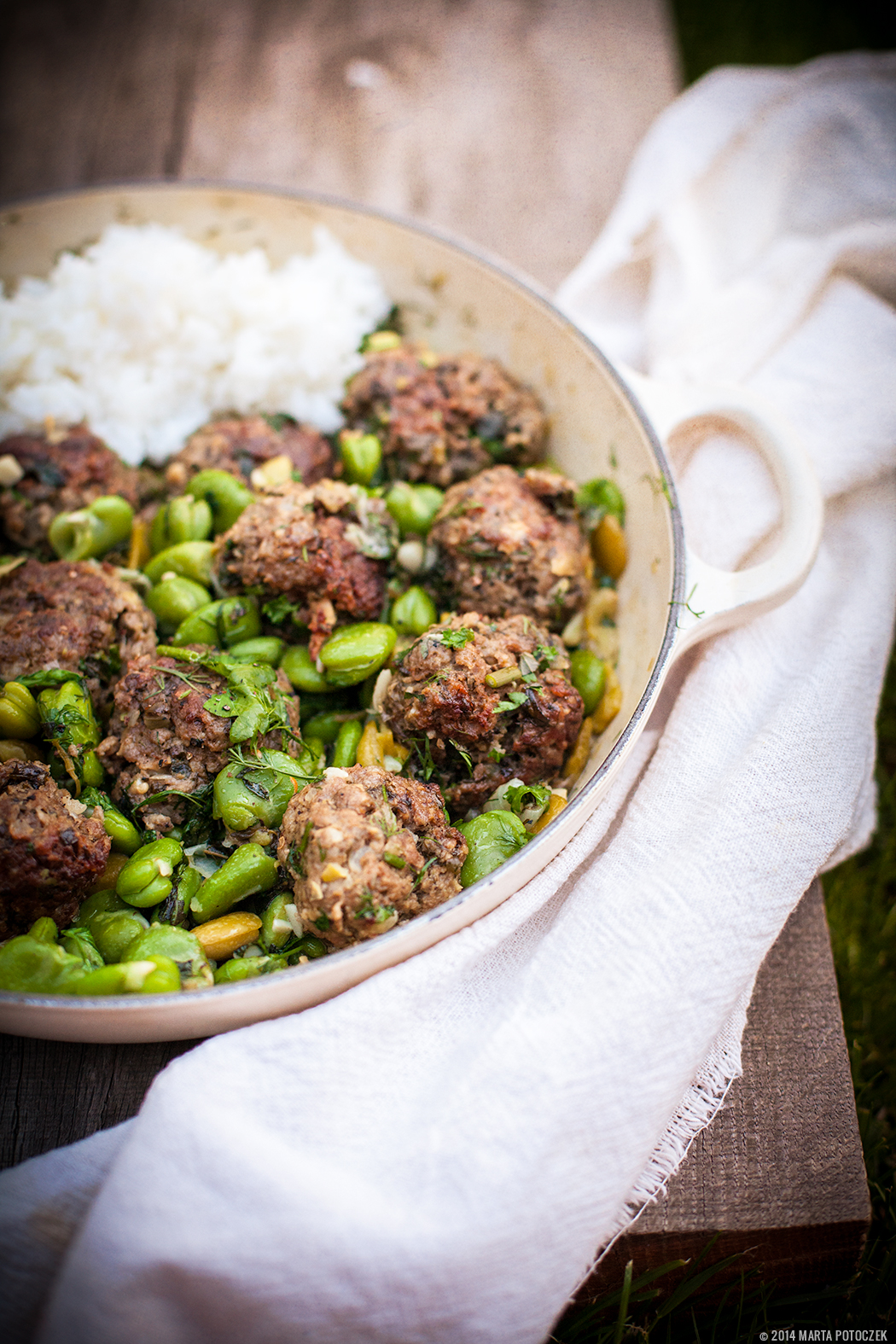 fava beans lamb beef meatballs 1