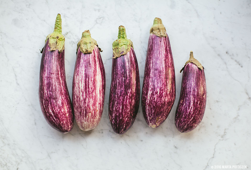 white and purple aubergine