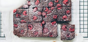 raspberry brownie