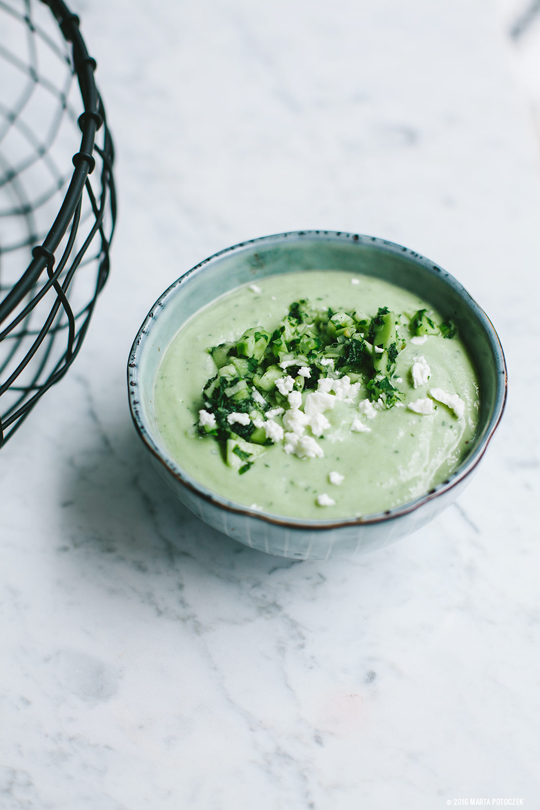 Cucumber avocado gazpacho