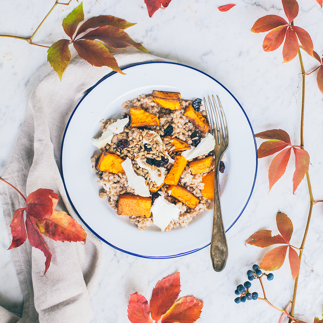 Buckwheat and butternut squash salad