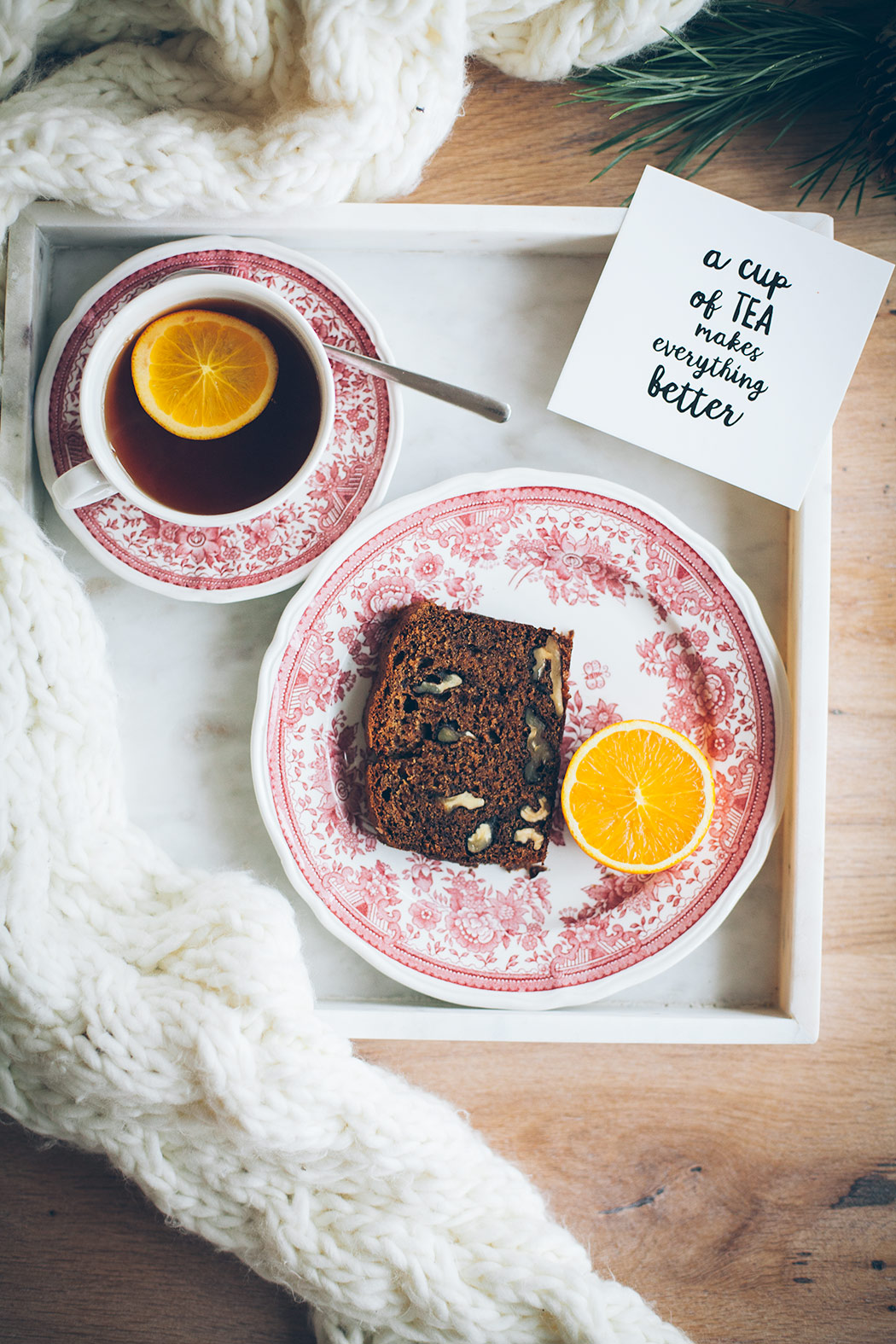 Banana bread with walnuts